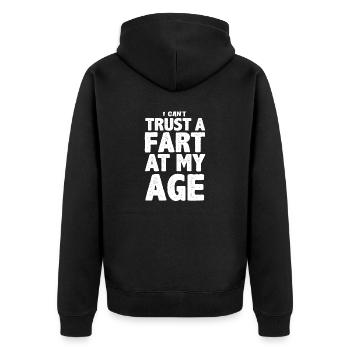 Je ne peux pas faire confiance à un pet à mon âge - Veste à capuche bio Premium Unisexe - noir - Dos - Nico (187cm)