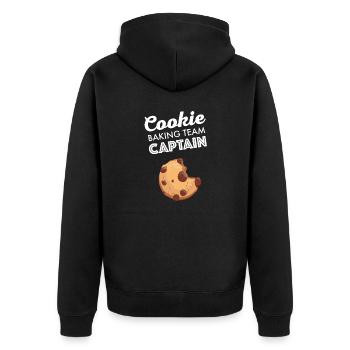 Cookie Baking Team Captain Christmas Cookies - Unisex Premium Organic Zip Hoodie - black - Back - Nico (187cm)