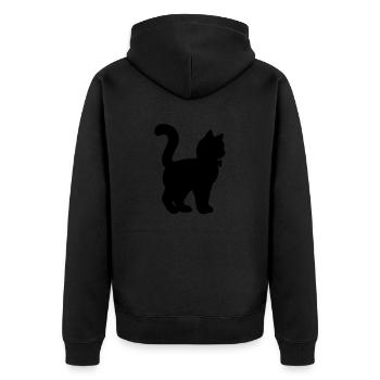 Chat gentleman - Veste à capuche bio Premium Unisexe - noir - Dos - Nico (187cm)