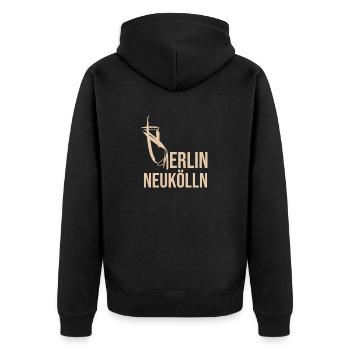 Berlin Neukölln - Veste à capuche bio Premium Unisexe - noir - Dos - Nico (187cm)