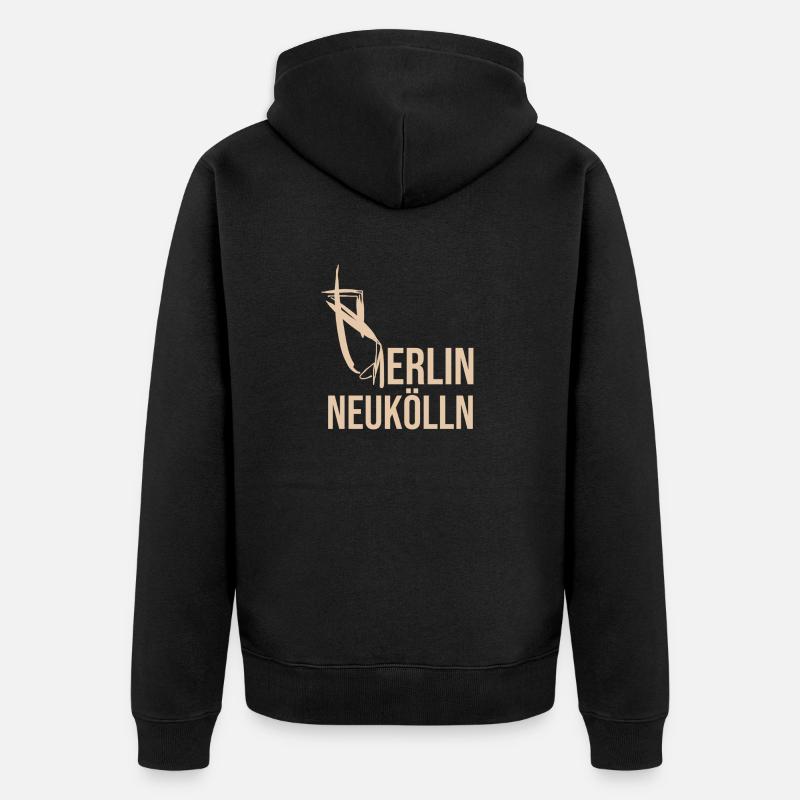 Berlin Neukölln - Veste à capuche bio Premium Unisexe - noir