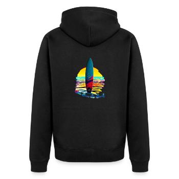 Sea sun & surf - Veste à capuche bio Premium Unisexe - noir - Dos - Nico (187cm)