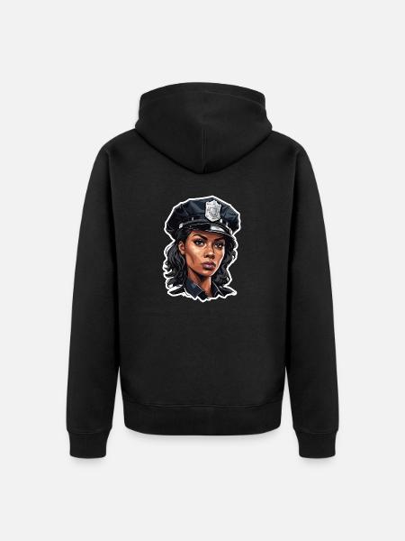 Polizei / Einsatz / Beruf / Job / Einsatzkräfte - Unisex Premium Bio Zip Hoodie - Schwarz