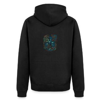 Motorcycle Freedom Motorcycle Bin Gift Gift - Unisex Premium Organic Zip Hoodie - black - Back - Nico (187cm)