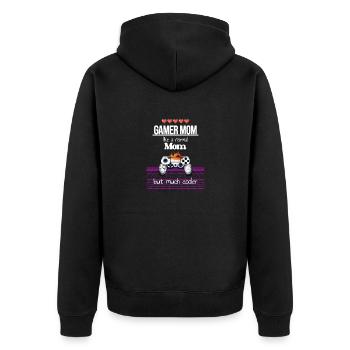 Best Mom Gamer Mom Mother's Day Gift - Unisex Premium Organic Zip Hoodie - black - Back - Nico (187cm)