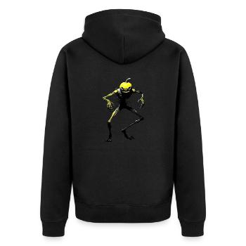 Halloween - Unisex Premium Bio Zip Hoodie - Schwarz - Hinten - Nico (187cm)