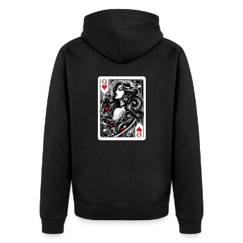 Dame de Cœur à vous l'honneur - Veste à capuche bio Premium Unisexe - noir - Dos - Nico (187cm)