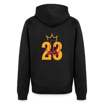 Basketball T-shirt, Hoodies, Caps and Accessories... - Unisex Premium Organic Zip Hoodie - black - Back - Nico (187cm)
