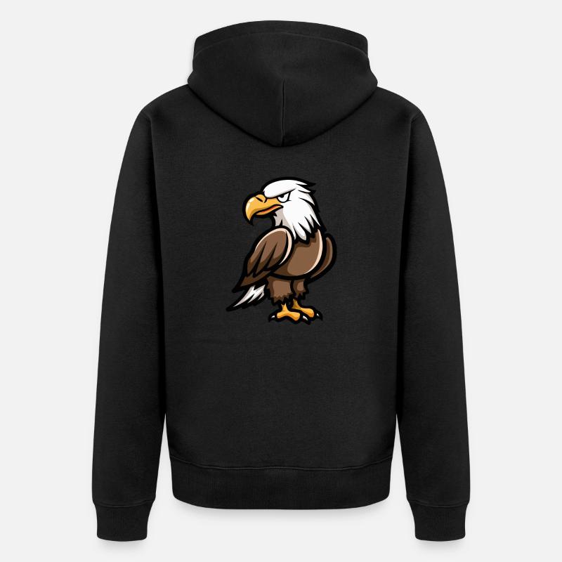 Bande dessinée Eagle - Veste à capuche bio Premium Unisexe - noir