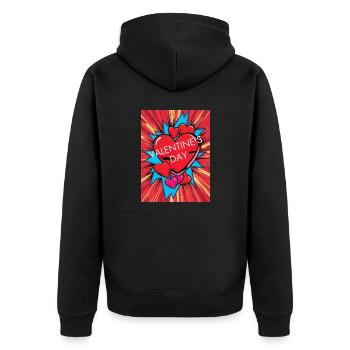 Saint-Valentin - Veste à capuche bio Premium Unisexe - noir - Dos - Nico (187cm)