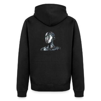 Robot - Veste à capuche bio Premium Unisexe - noir - Dos - Nico (187cm)