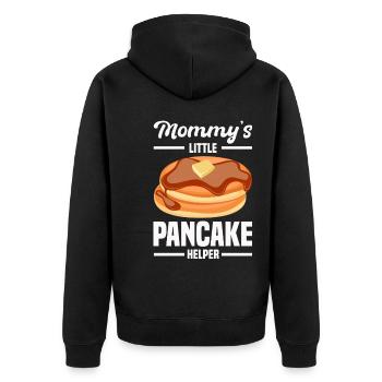 Pfannkuchen - Unisex Premium Bio Zip Hoodie - Schwarz - Hinten - Nico (187cm)