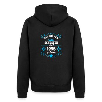 Schuster Geburtstag Geboren 1995 Kollegen Geb - Unisex Premium Bio Zip Hoodie - Schwarz - Hinten - Nico (187cm)