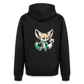 Algérie Maillot Fennec Algerien Supporter Football - Veste à capuche bio Premium Unisexe - noir - Dos - Nico (187cm)