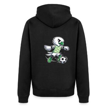 Nigeria Maillot Aigle Nigérien Supporter Football - Veste à capuche bio Premium Unisexe - noir - Dos - Nico (187cm)
