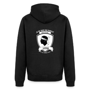 Corse Parfait - Veste à capuche bio Premium Unisexe - noir - Dos - Nico (187cm)