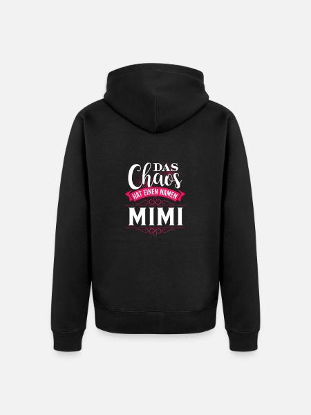MIMI - chaos - Unisex Premium Bio Zip Hoodie - Schwarz