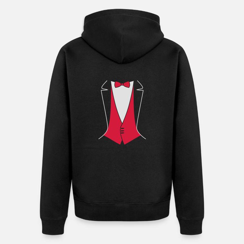 Tails pour enterrement, mariage - Veste à capuche bio Premium Unisexe - noir
