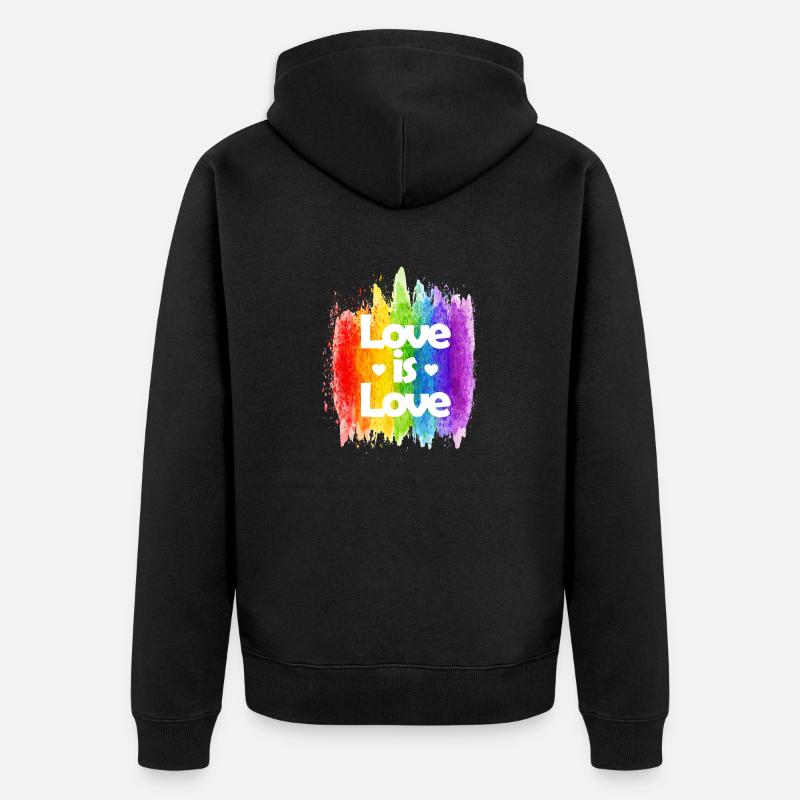 L'amour c'est l'amour - Veste à capuche bio Premium Unisexe - noir