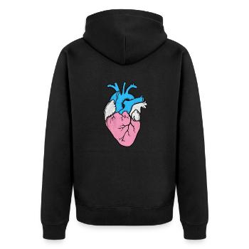Coeur de LGBT LGBT - Veste à capuche bio Premium Unisexe - noir - Dos - Nico (187cm)
