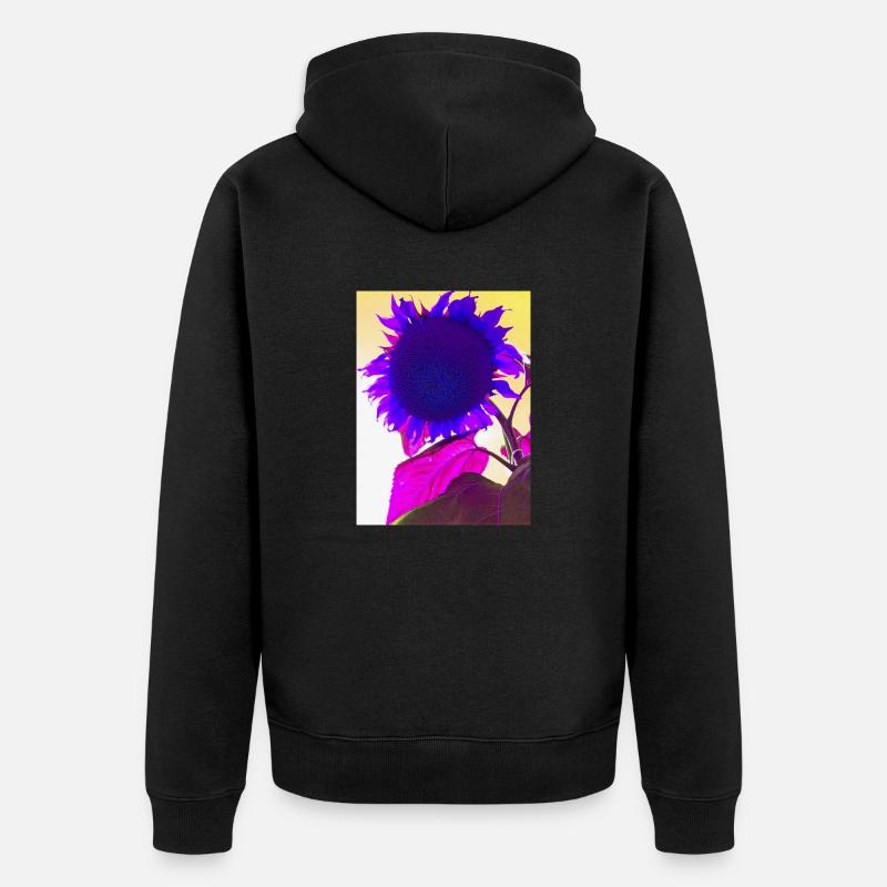 fleur d’été pop Art - Veste à capuche bio Premium Unisexe - noir