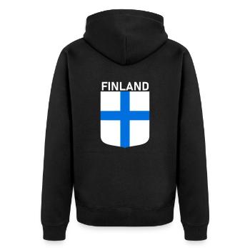 Drapeau Pays 3 - Veste à capuche bio Premium Unisexe - noir - Dos - Nico (187cm)
