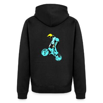 bmx - Veste à capuche bio Premium Unisexe - noir - Dos - Nico (187cm)
