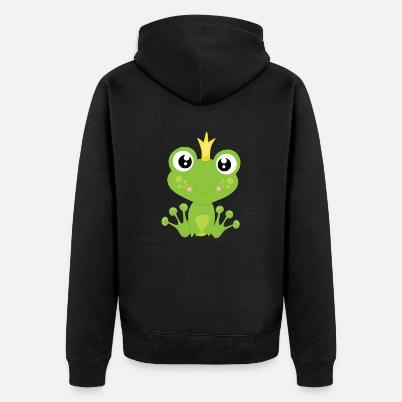 Roi grenouille - Veste à capuche bio Premium Unisexe - noir