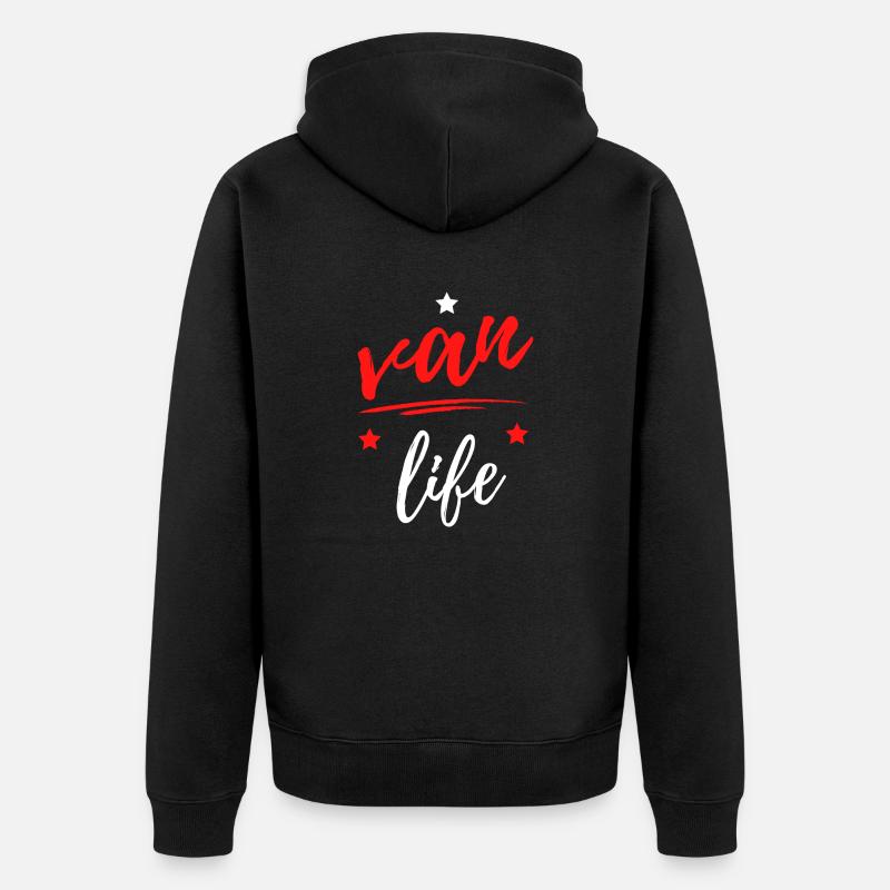 Van Life Sur la Route - Veste à capuche bio Premium Unisexe - noir