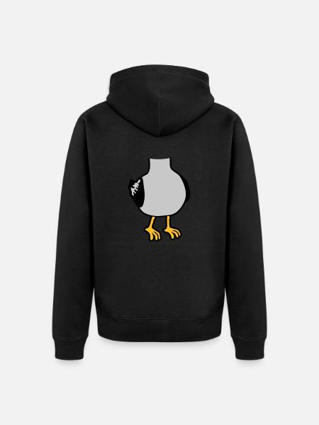 Seagull without head costume - Unisex Premium Organic Zip Hoodie - black