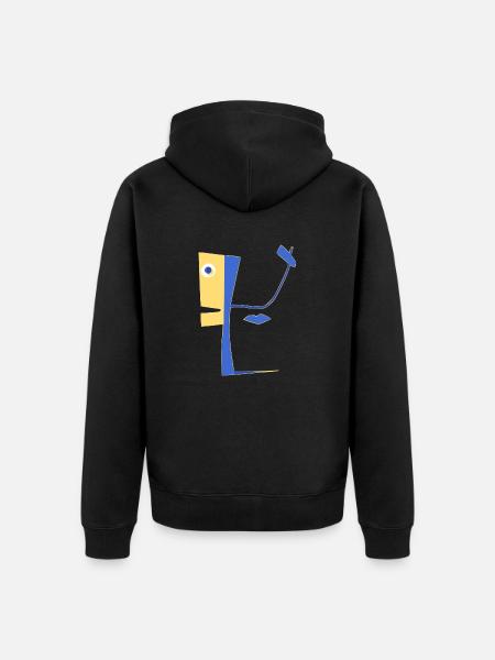Unreal character - Unisex Premium Organic Zip Hoodie - black
