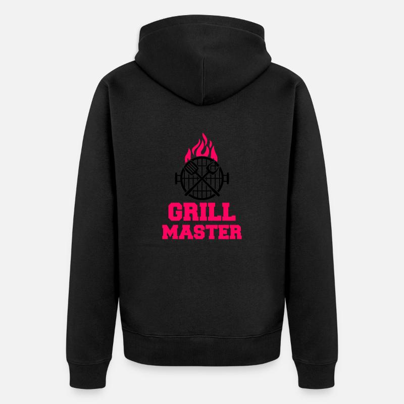 grill master - Unisex Premium Bio Zip Hoodie - Schwarz
