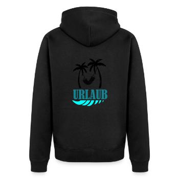 Palmiers Vacances Relax - Veste à capuche bio Premium Unisexe - noir - Dos - Nico (187cm)