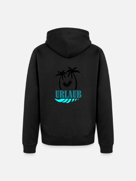 palms relax urlaub - Unisex Premium Bio Zip Hoodie - Schwarz