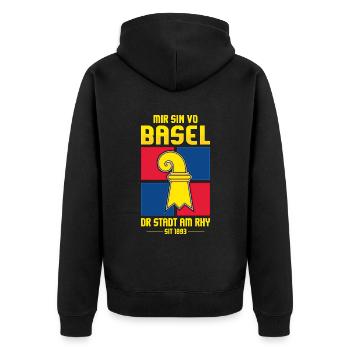 BÂLE - Veste à capuche bio Premium Unisexe - noir - Dos - Nico (187cm)