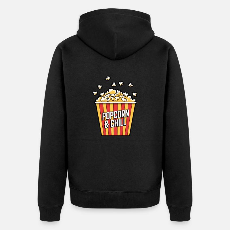 Popcorn & Chill - Veste à capuche bio Premium Unisexe - noir