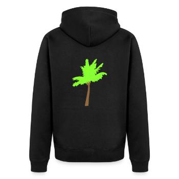 Palm Tree Island Tree Plage Vacances Noix de Mer Cool - Veste à capuche bio Premium Unisexe - noir - Dos - Nico (187cm)