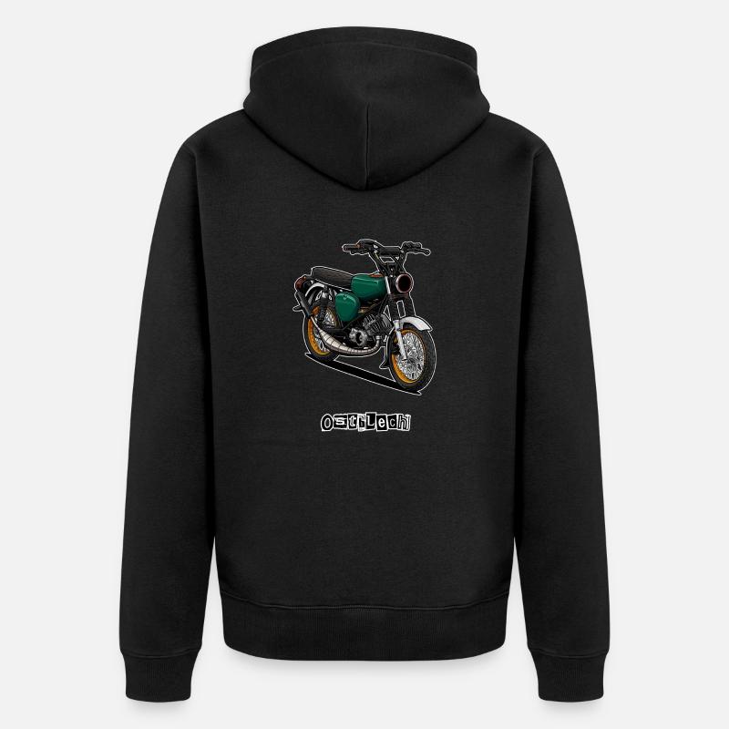 S51 (vert) // Illustration - Veste à capuche bio Premium Unisexe - noir