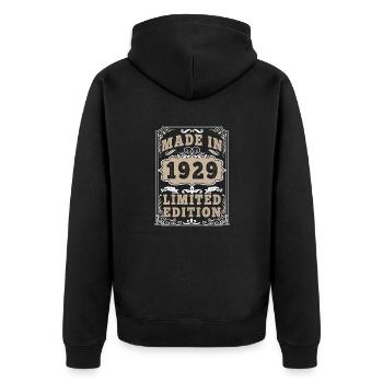 Original 1929 Vintage Vintage Retro Birthday - Veste à capuche bio Premium Unisexe - noir - Dos - Nico (187cm)