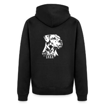 Aimé par un chien Dogo disant Dogo Argentino chiens - Veste à capuche bio Premium Unisexe - noir - Dos - Nico (187cm)