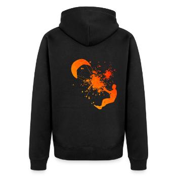Kitesurf Kitesurf Kiting Kitesurfer Kitesurfer Kite - Unisex Premium Organic Zip Hoodie - black - Back - Nico (187cm)