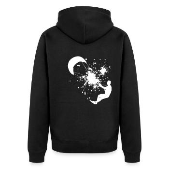 Kitesurfen Kiten Kitesurf Kite Kitesurfing - Veste à capuche bio Premium Unisexe - noir - Dos - Nico (187cm)
