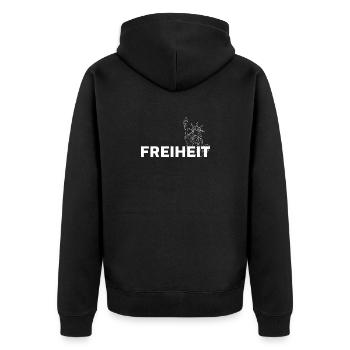 Liberté - Veste à capuche bio Premium Unisexe - noir - Dos - Nico (187cm)