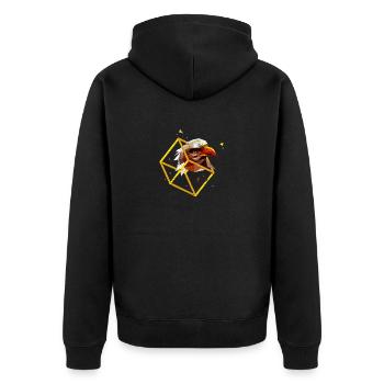 TÊTE D’AIGLE TÊTE D’AIGLE 80s 90s MOTIFS NÉON CADEAU - Veste à capuche bio Premium Unisexe - noir - Dos - Nico (187cm)