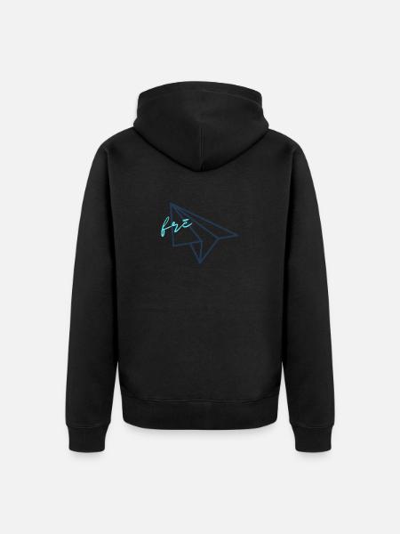 Free, Fly, Freedom - Unisex Premium Organic Zip Hoodie - black