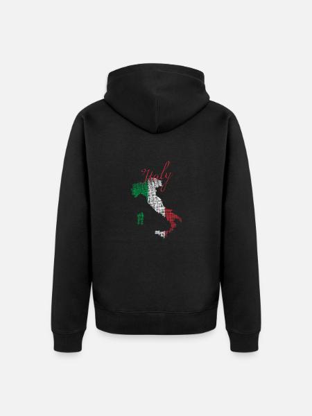 Italien - Unisex Premium Bio Zip Hoodie - Schwarz