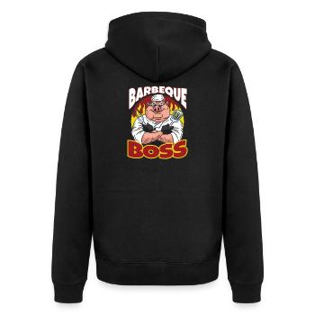 Barbecue Patron Barbecue Party Hommes d’humour Grillen - Veste à capuche bio Premium Unisexe - noir - Dos - Nico (187cm)
