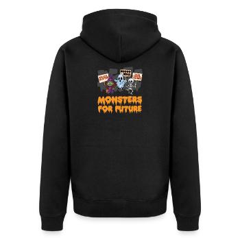 Monstre pour les futurs activistes climatiques Halloween - Veste à capuche bio Premium Unisexe - noir - Dos - Nico (187cm)