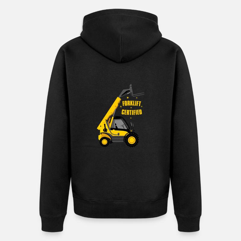 Chariot élévateur certifié - Veste à capuche bio Premium Unisexe - noir