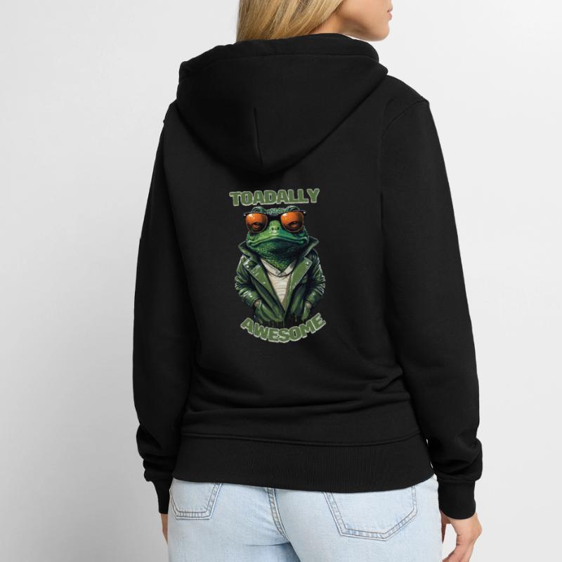 Toadally Awesome - Totally Awesome Cool Toad Veste à capuche bio Premium Unisexe